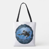 Höhlentauchen Kunst - Unterwasser-Taucher Tasche (Rückseite)