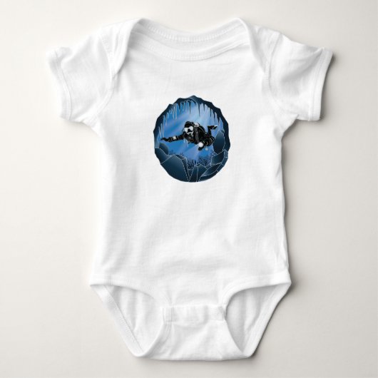 Höhlentauchen - Unterwassertaucher Baby Strampler (Vorderseite)