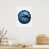 Höhlentauchen - Unterwassertaucher Poster (Küche)