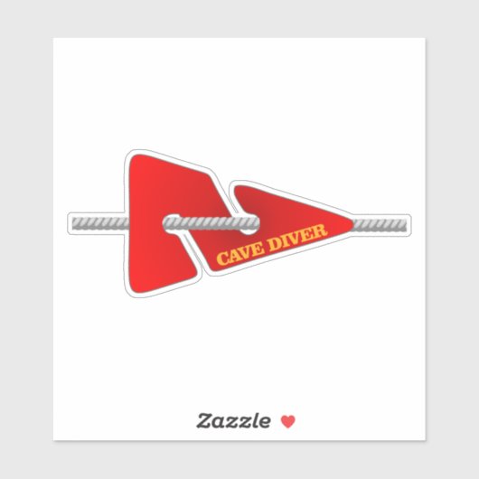 Höhlentaucher (Line Marker) Aufkleber (Blatt)