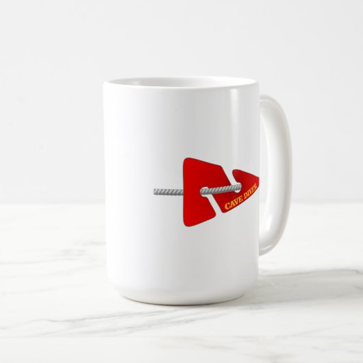 Höhlentaucher (Line Marker) Kaffeetasse (VorderseiteRechts)