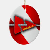 Höhlentaucher (Line Marker) Keramik Ornament (Rechts)