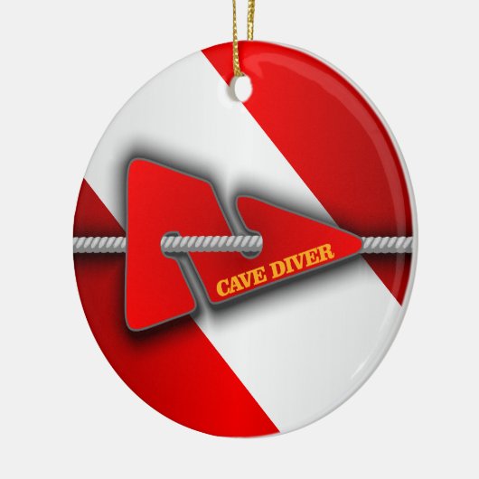 Höhlentaucher (Line Marker) Keramik Ornament (Links)