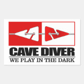 Höhlentaucher (LM) Rechteckiger Aufkleber (Vorderseite)