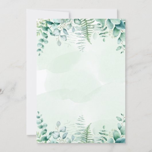 Höhlenwald mit Eukalyptus Einladung (Rückseite)