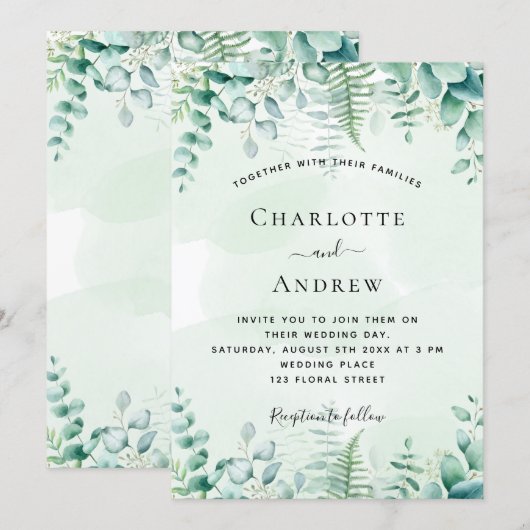 Höhlenwald mit Eukalyptus Einladung (Vorne/Hinten)