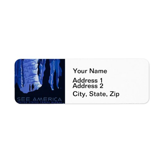 Höhlenweg Vintage Travel Poster (Vorne)