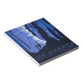 Höhlenweg Vintage Travel Poster Notizblock (angewinkelt)