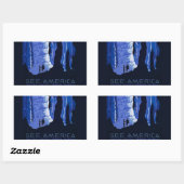 Höhlenweg Vintage Travel Poster Rechteckiger Aufkleber (Blatt)