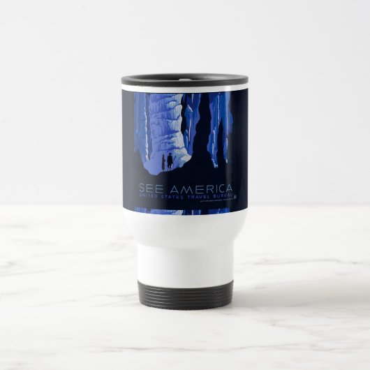 Höhlenweg Vintage Travel Poster Reisebecher (Mittel)