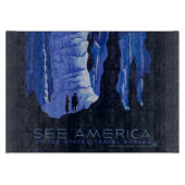 Höhlenweg Vintage Travel Poster Schneidebrett (Vorderseite)