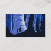 Höhlenweg Vintage Travel Poster Visitenkarte (Rückseite)