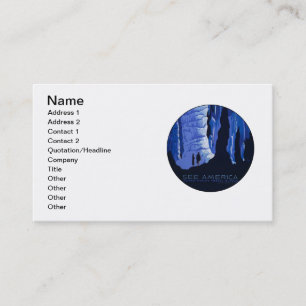 Höhlenweg Vintage Travel Poster Visitenkarte