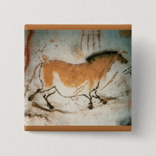 Höhlenzeichnungen Lascaux Französisch prähistorisc Button (Vorderseite)