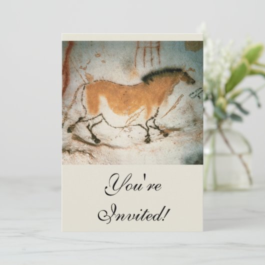 Höhlenzeichnungen Lascaux Französisch prähistorisc Einladung (Stehend Vorderseite)