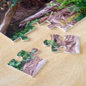 Hohler Klotz mit Haus-Puzzlespiel Puzzle (Seite)