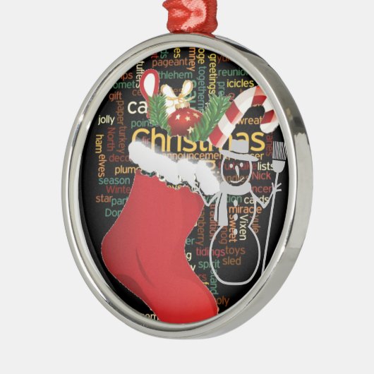 HoHo! Frohe Weihnachten und ein glückliches neues  Ornament Aus Metall (Links)