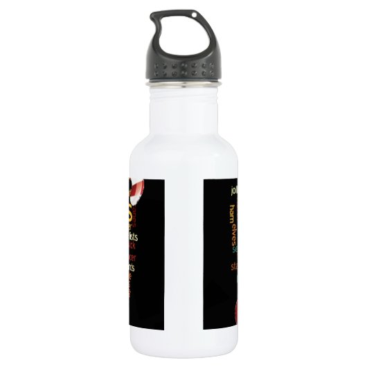 HoHo! Frohe Weihnachten und ein glückliches neues Trinkflasche (Rückseite)