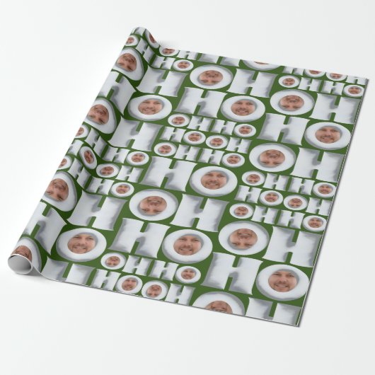 HoHo! Geschenk von mir! Ihr Face Wrapping Paper Geschenkpapier (Ungerollt)