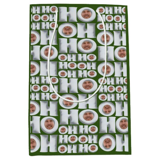 HoHo! Geschenk von mir! Ihr Face Wrapping Paper Mittlere Geschenktüte (Vorderseite)