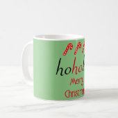 HoHo Green Frory Weihnachtsaufkleber Kaffeetasse (Vorderseite Links)