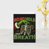 Hoho Hold Your Breath Funny Nurse Christmas  Karte (Gelbe Blume)