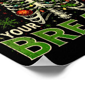 Hoho Hold Your Breath Funny Nurse Christmas Poster (Ecke)