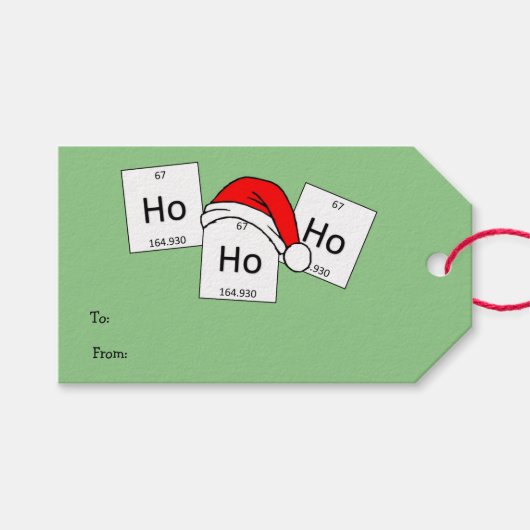 HoHo Holmium Chemistry Element Christmas Pun Geschenkanhänger (Vorderseite (Horizontal))