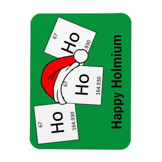 HoHo Holmium Chemistry Element Christmas Pun Magnet (Vertikal)