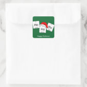 HoHo Holmium Chemistry Element Christmas Pun Quadratischer Aufkleber (Tasche)