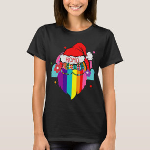 Hoho Homo Gay Weihnachtsfeier Weihnachtsmannmütze  T-Shirt