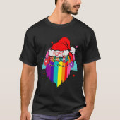 Hoho Homo Gay Weihnachtsfeier Weihnachtsmannmütze T-Shirt (Vorderseite)