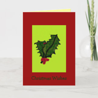 Hoho Stechpalmen-Weihnachtskarte Feiertagskarte