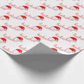 HoHo Weihnachts-Hat Red White Geschenkpapier (Ecke)