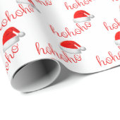 HoHo Weihnachts-Hat Red White Geschenkpapier (Rolleneckpunkt)