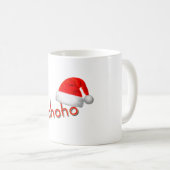 HoHo WeihnachtsHat Red White Simple Kaffeetasse (VorderseiteRechts)
