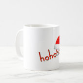 HoHo WeihnachtsHat Red White Simple Kaffeetasse (Vorderseite Links)