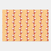 HoHo Weihnachtsmann-Bilder zum Weihnachtsfest Geschenkpapier Set (Vorderseite 3)