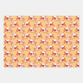 HoHo Weihnachtsmann-Bilder zum Weihnachtsfest Geschenkpapier Set (Vorderseite)