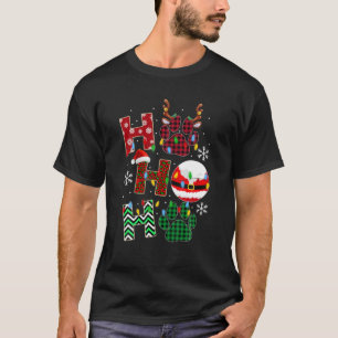 HoHoHo Dog Paw Weihnachten Pajama Niedlich Holiday T-Shirt
