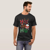 HoHoHo Dog Paw Weihnachten Pajama Niedlich Holiday T-Shirt (Vorne ganz)
