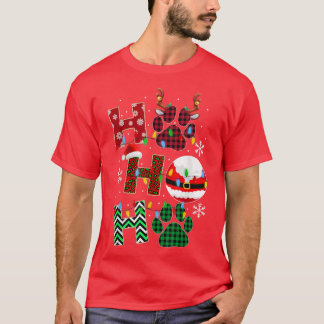 HoHoHo Dog Paw Weihnachten Pajama Niedlich Holiday T-Shirt