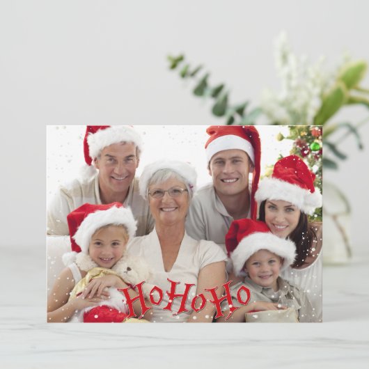 HoHoHo Feiertagskarte (Stehend Vorderseite)