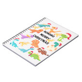 HoHoHo Frohe Weihnachten Dinosaurier Notizblock (Linke Seite)