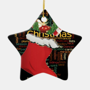 HoHoHo! Frohe Weihnachtsgeschenke und ein glücklic Keramikornament