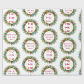 HoHoHo Glossy Christmas Wrapping Paper Geschenkpapier (Flach)