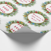 HoHoHo Glossy Christmas Wrapping Paper Geschenkpapier (Ecke)