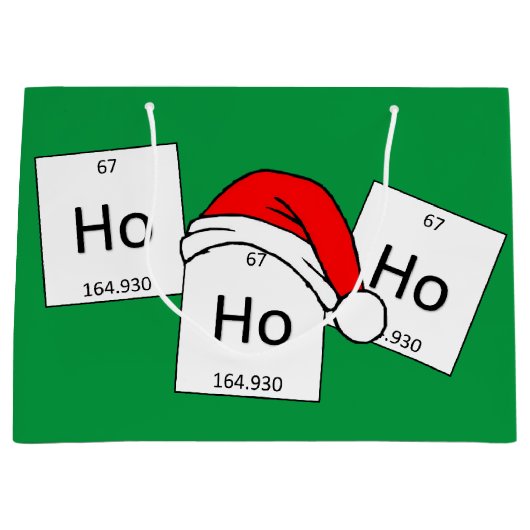 HoHoHo Holmium-Chemie-Element-Weihnachtswortspiel Große Geschenktüte (Vorderseite)