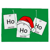 HoHoHo Holmium-Chemie-Element-Weihnachtswortspiel Große Geschenktüte (Rückseite)