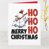 Hohoho Merry Christmas. Feestdagen Kaart Karte (Gelbe Blume)